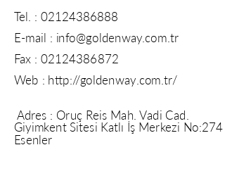 Golden Way Giyimkent iletiim bilgileri